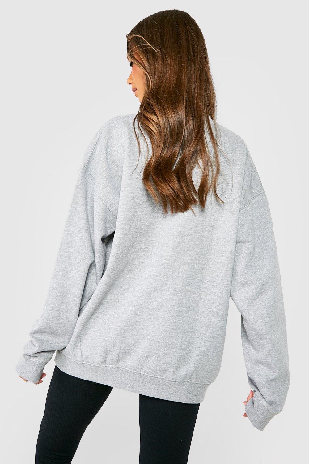 Grijze oversized online sweater